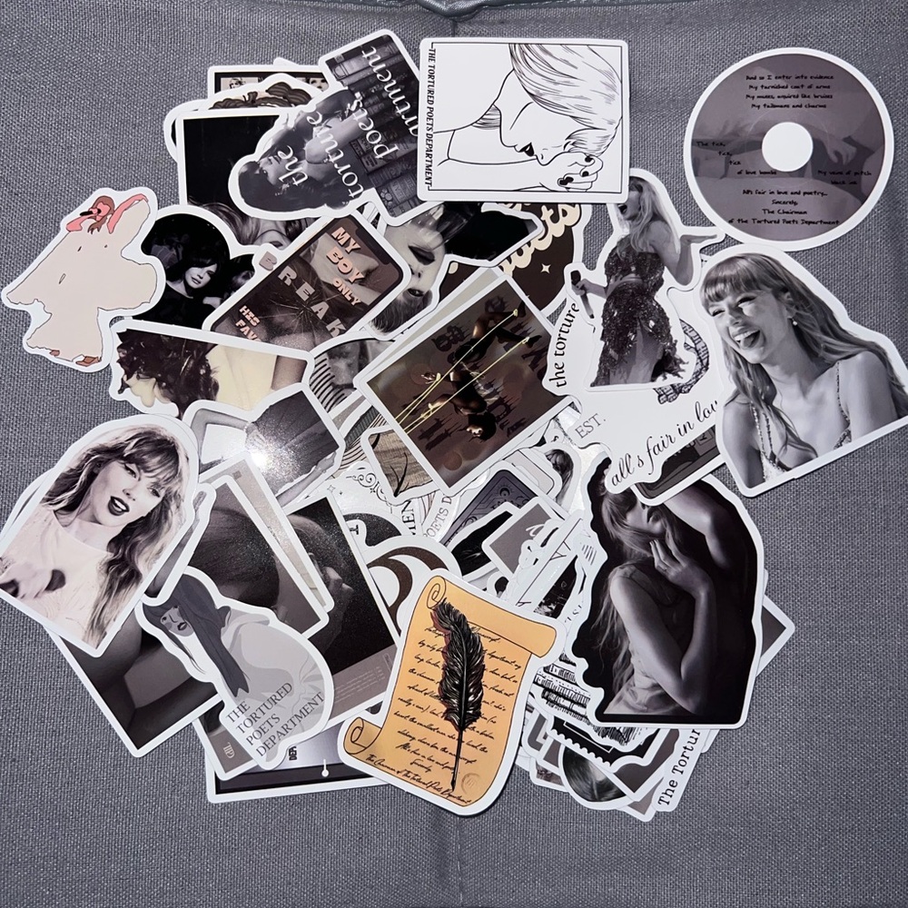 100 Taylor Swift Stickers (The Tortured Poets Department)